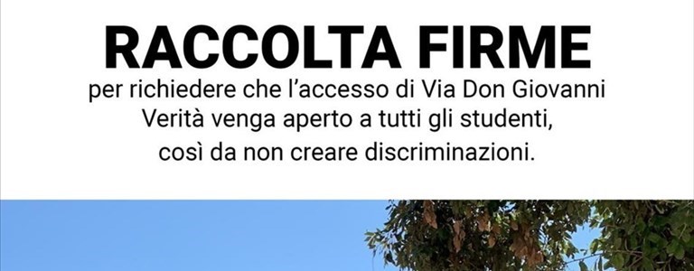 La locandina per la raccolta firma