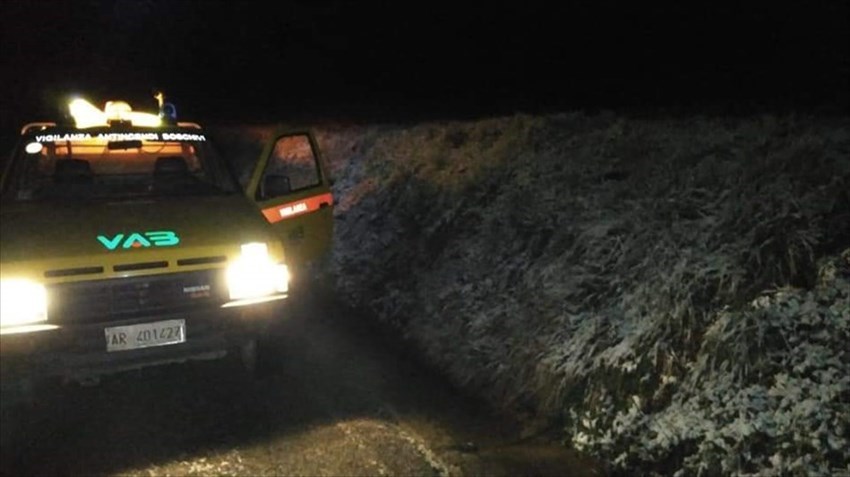 Vab Valdisieve in azione per neve su Rufina