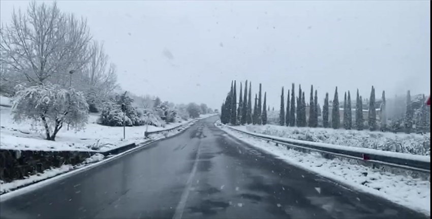 Neve a Bombone (Rignano sull'Arno)