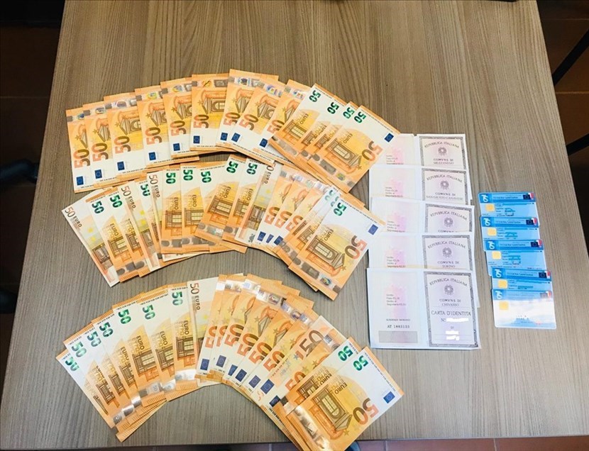 Il denaro sequestrato