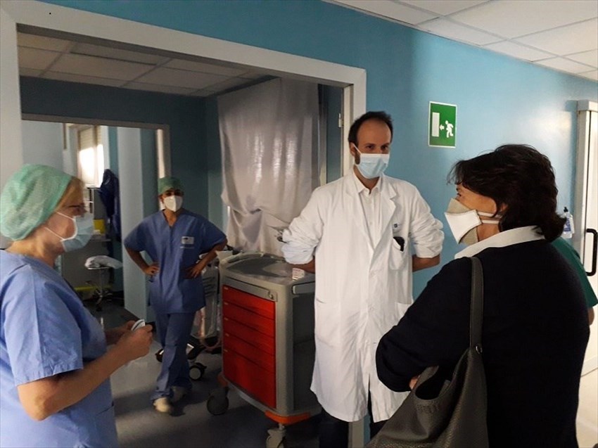 La visita di Saccardi all'ospedale di Borgo