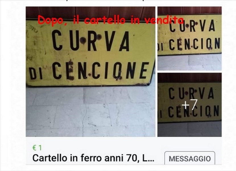 Il cartello in vendita