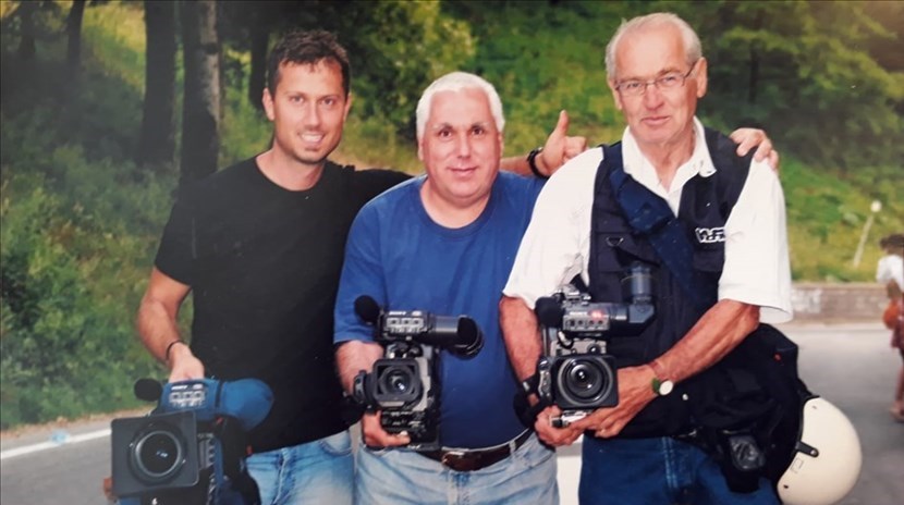 Paolo Policarpi al centro con i colleghi Alberto Pini ed Emilio Gratelli