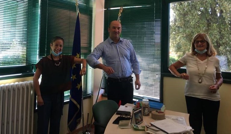 Il Sindaco di Reggello Cristiano Benucci con il nuovo dirigente scolastico Patrizia Giorgi