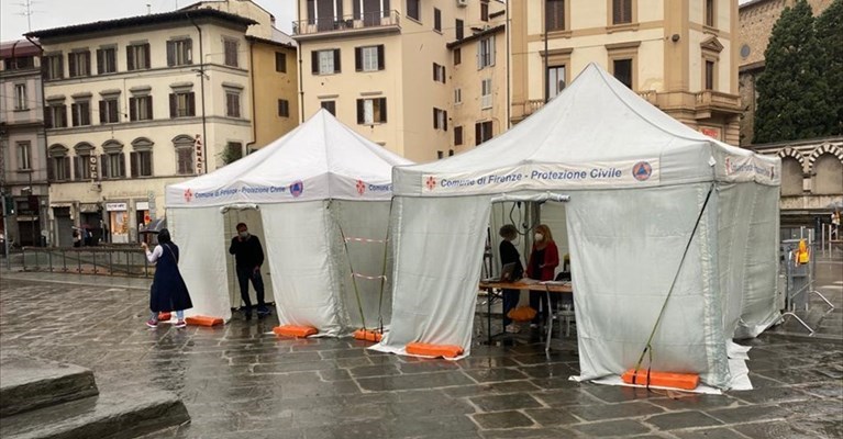 Il walk trought in piazza dell'Unità