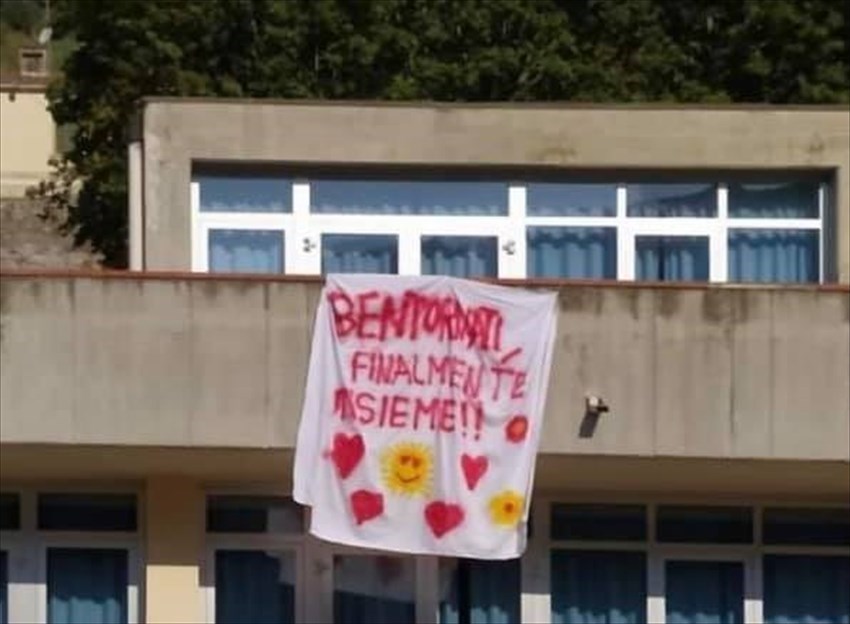 Striscione di benvenuto a Ronta