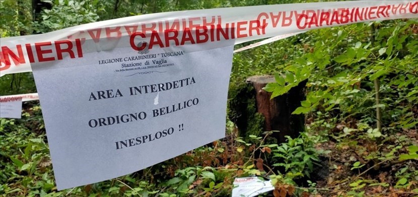 L'ordigno trovato a Pratolino