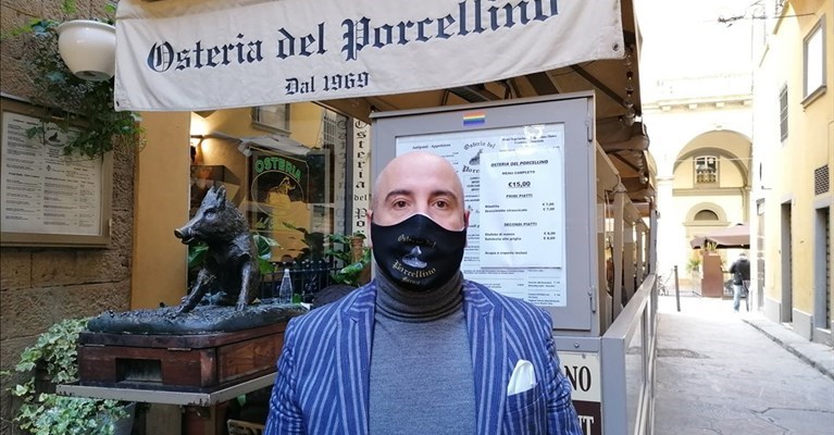 Vincenzo Ferrara, patron dell'Osteria del Porcellino