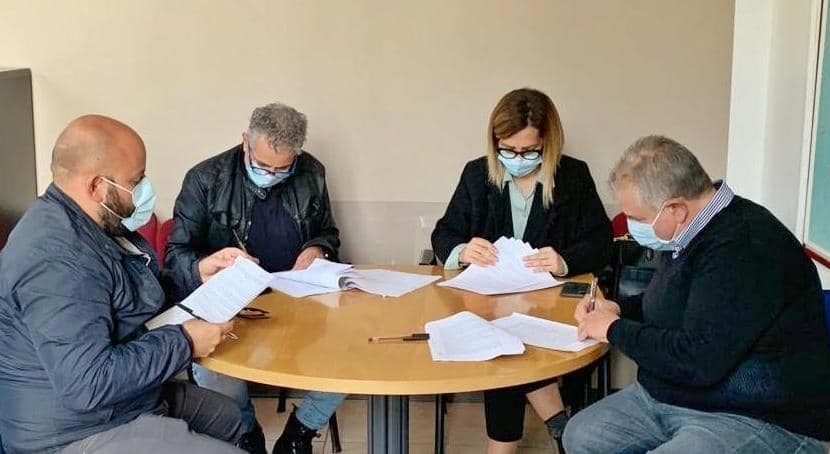 La firma del protocollo questa mattina