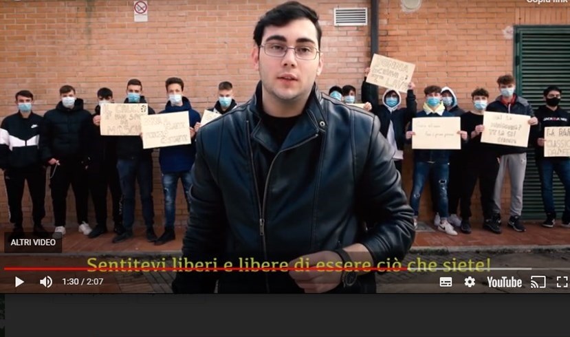 Un frammento del video della classe IVA Balducci di Pontassieve (a.s. 2020/2021) per dire no agli stereotipi di genere