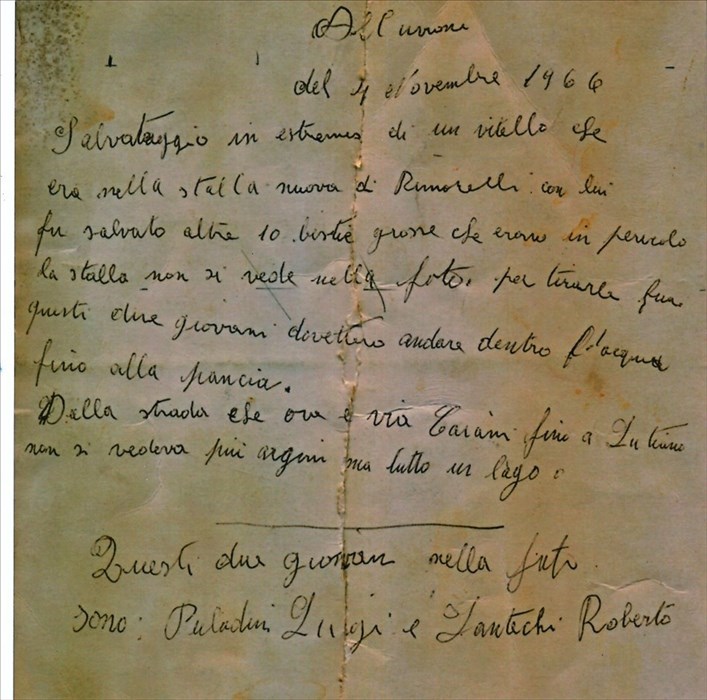 Il manoscritto di Raffaello Paladini, tratto dal secolare diario della sua famiglia.