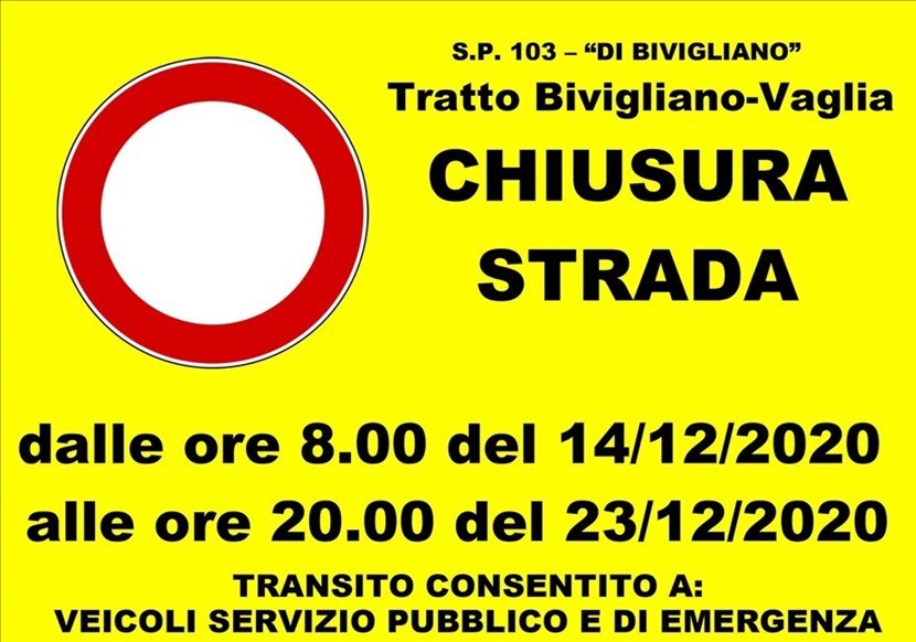 Chiusura strada