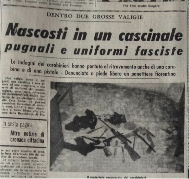 Articolo della La Nazione del 1970