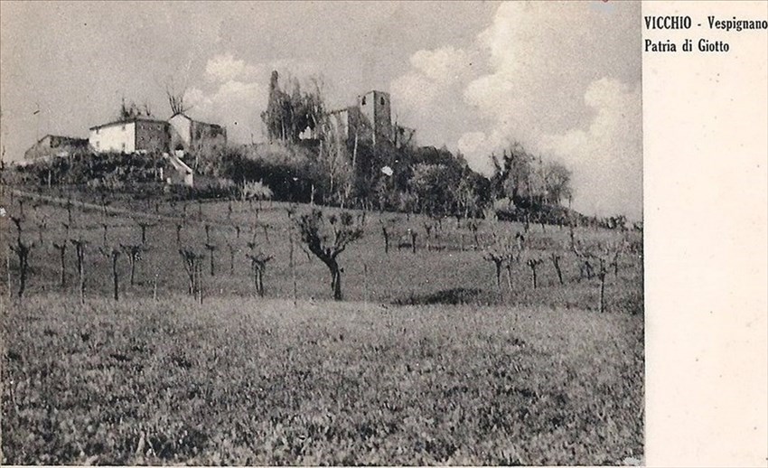 Antica cartolina del colle di Vespignano