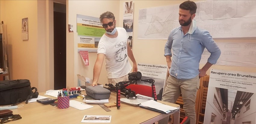 Backstage delle riprese per Nuova Brunelleschi di mercoledì 1 luglio 2020