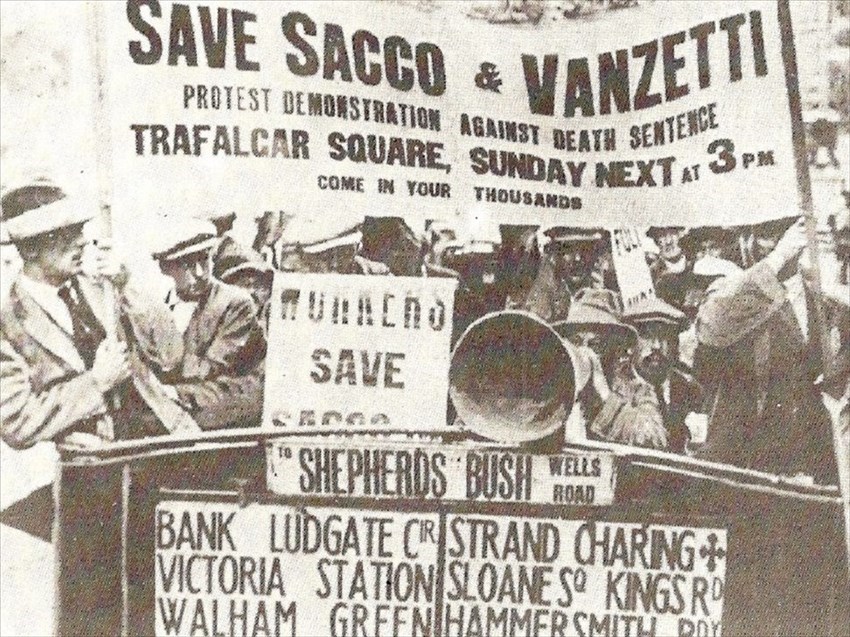 Dimostrazioni a sostegno di Sacco e Vanzetti