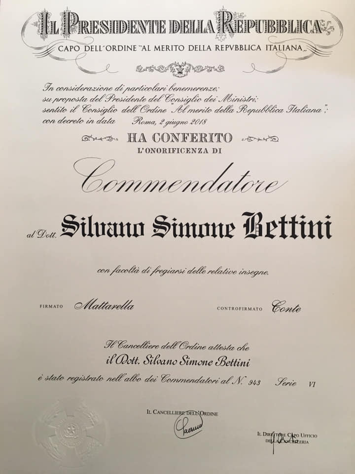 Il Commendatore Simone Bettini. Parliamone di Domenica