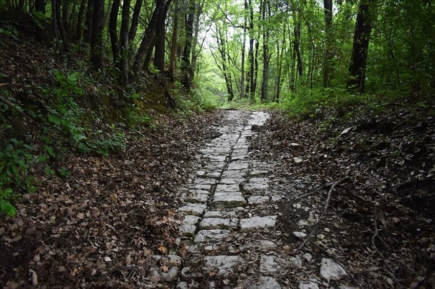 Parte di strada lastricata che da Montefiesole porta alla Pievecchia