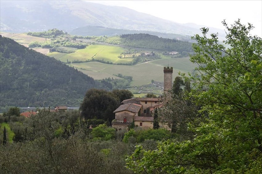 La villa della Pievecchia vista dall'alto