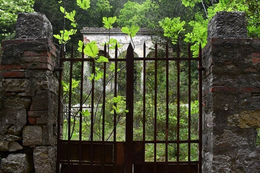 Ingresso del cimitero abbandonato alla Pievecchia