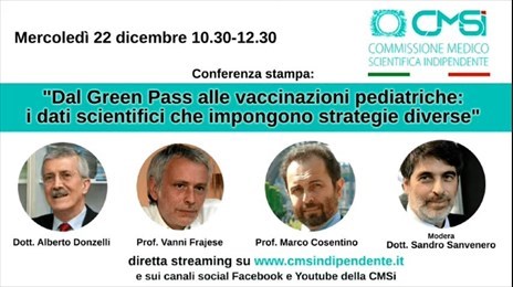 Dal Green Pass alle vaccinazioni pediatriche. Per il Comitato i dati non supportano le scelte fatte